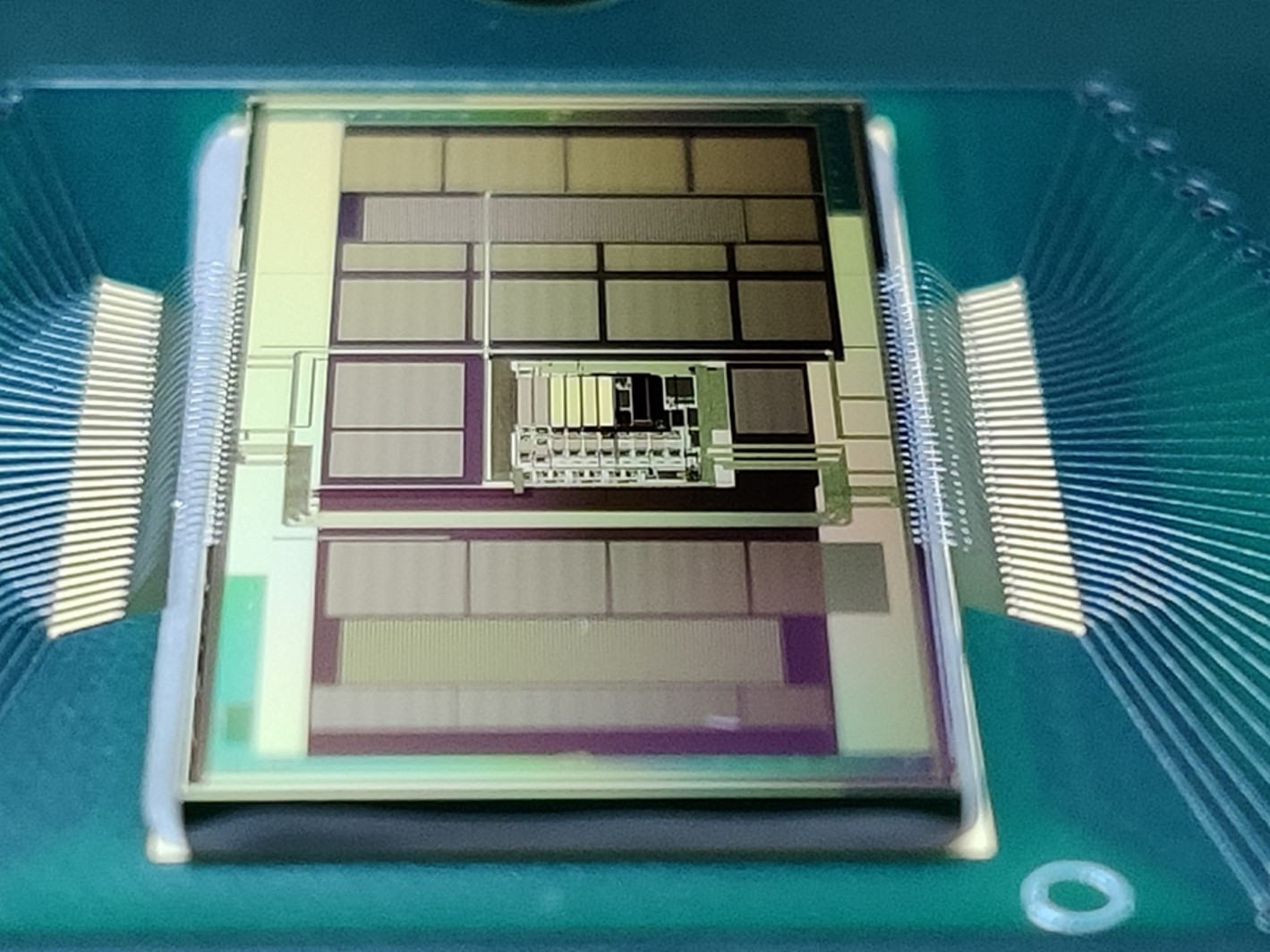 a close up of a chip