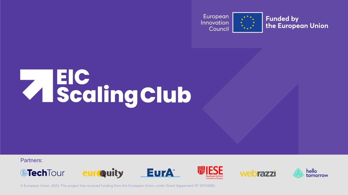 The first group of companies joins the EIC Scaling Club – a flagship initiative aiming to build next generation of deep tech unicorns made in Europe