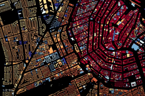 Satellite map of Amsterdam