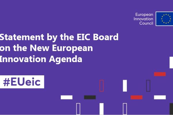 Statement by the EIC Board on the New European Innovation Agenda