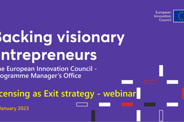 Webinar on Licensing as exit strategy