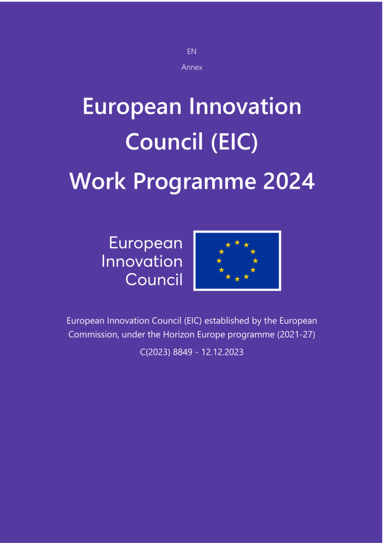 EIC work programme 2024 thumbnail